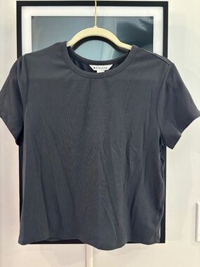 Athleta Slate Gray Ribbed Tshirt